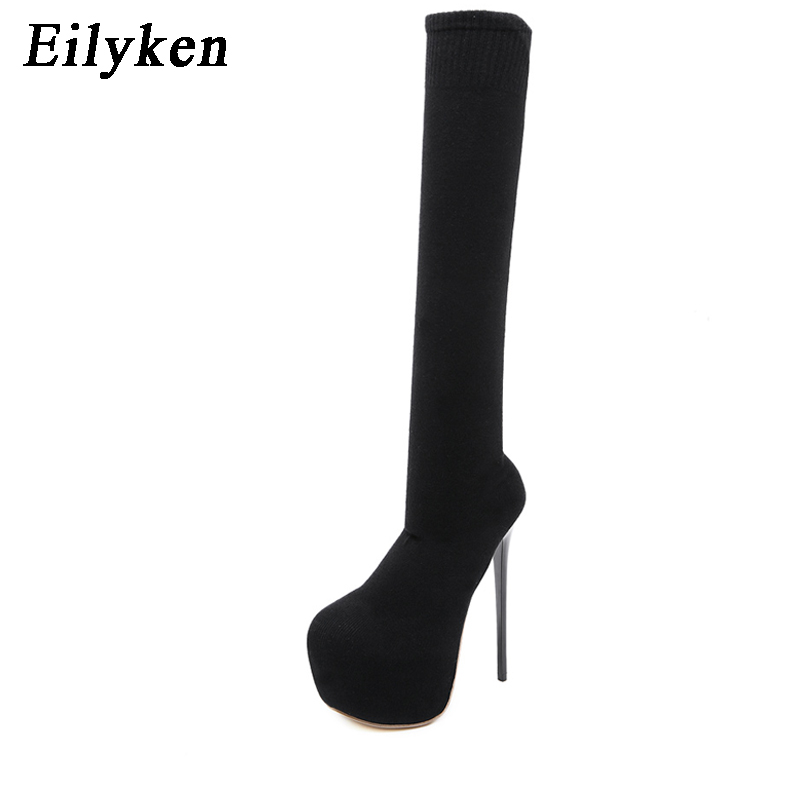 Eilyken, tacones de plataforma - Knee High Sock Women reseña y precio